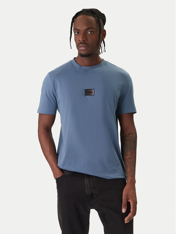 HUGO T-Shirt Danotie 50553124 Niebieski Regular Fit