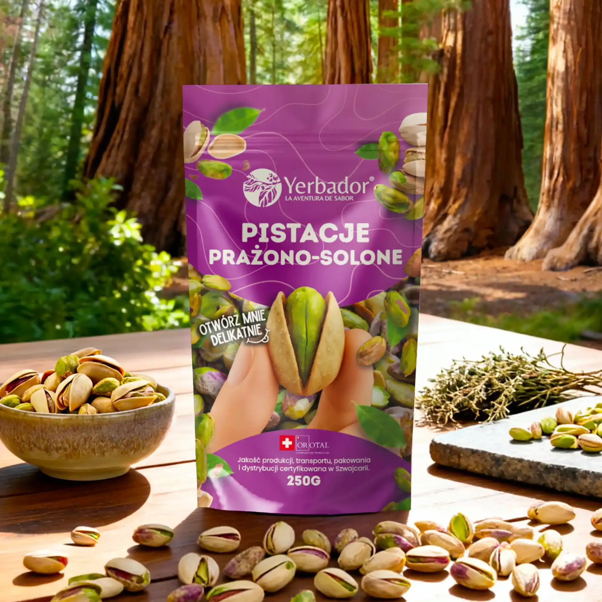 Pistacje Prażone & Solone – 250 g – Źródło Błonnika i Witaminy B6