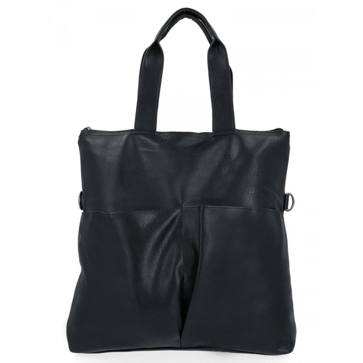 Uniwersalna Torebka Damska Hernan Shopper Bag XL Czarna