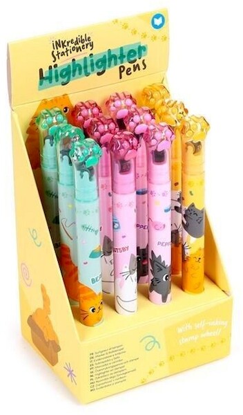 Puckator Zakreślacz i stempel 2w1 Beans&Co Cat (12 szt)