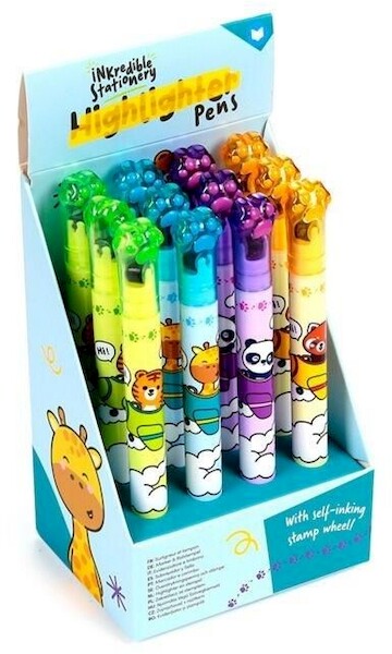 Puckator Zakreślacz i stempel 2w1 Adoramals (12 szt)