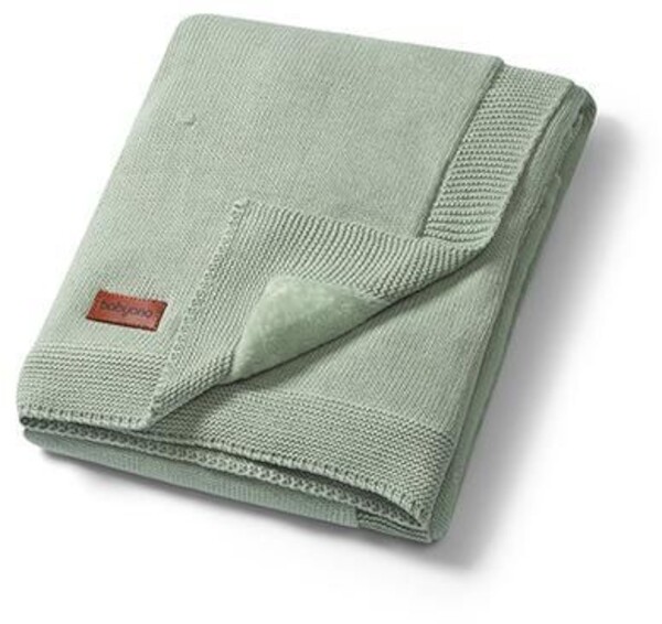 Kocyk bawełniany z flanelowym podszyciem szałwiowy - koc