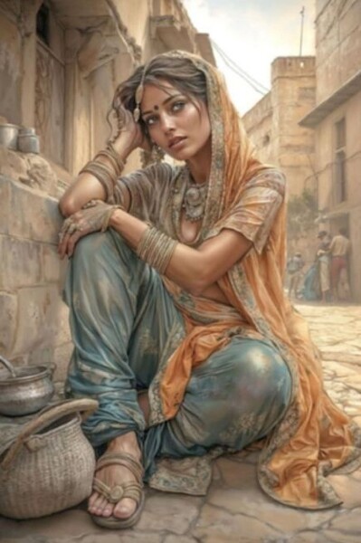 Diamentowa mozaika - Kobieta arabska piękność