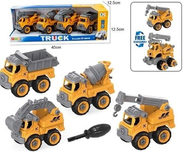 Zestaw 4 pjazdów budowlanych do rozkręcania