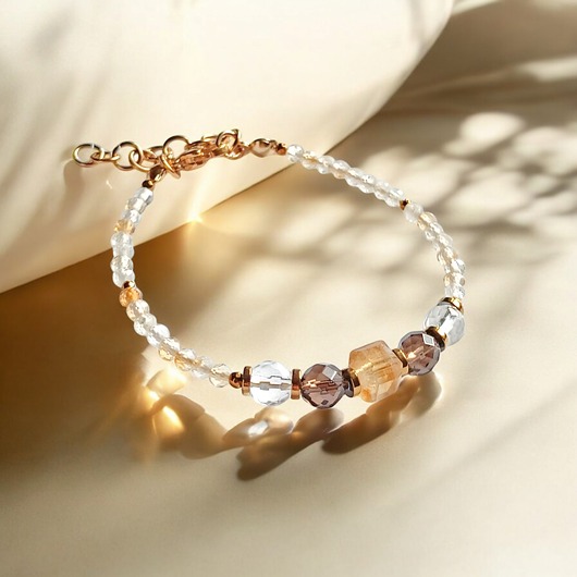 DOBROBYT - amulet - cytryn,kwarc dymny,k.górski - z zapięciem