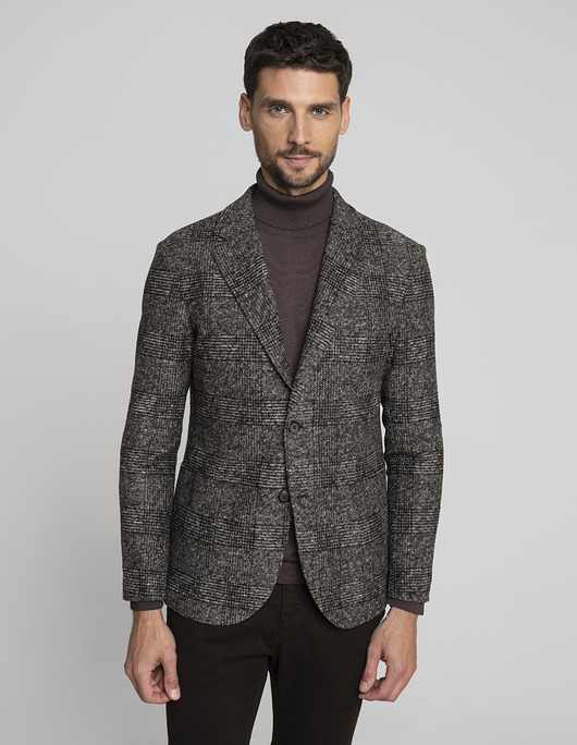 Marynarka avella z wełną jagnięcą brązowa