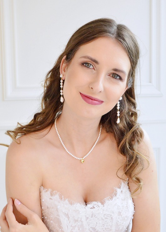 Kolczyki pozłacane z perłami Swarovskiego