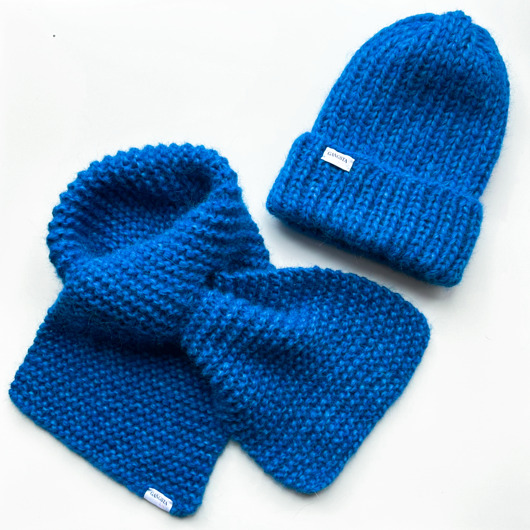 Zestaw Soft Aura czapka szalik baby alpaka wełna merino