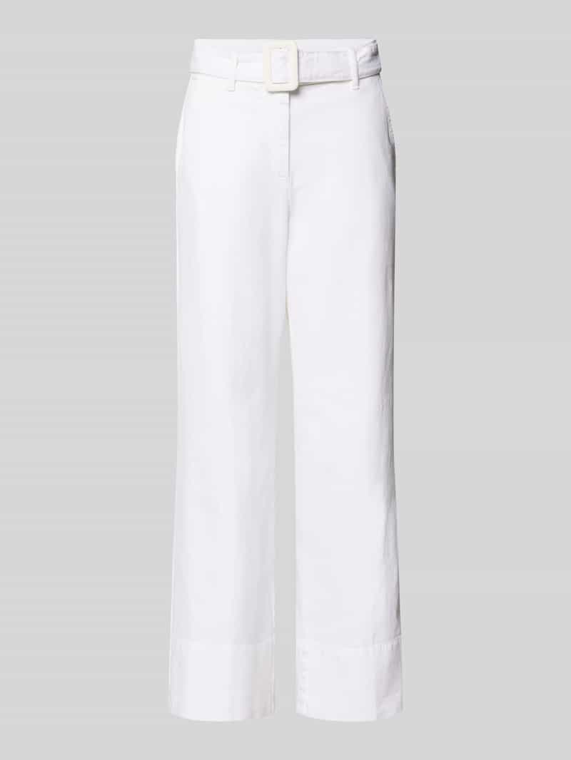 Jeansy z materiałowym paskiem