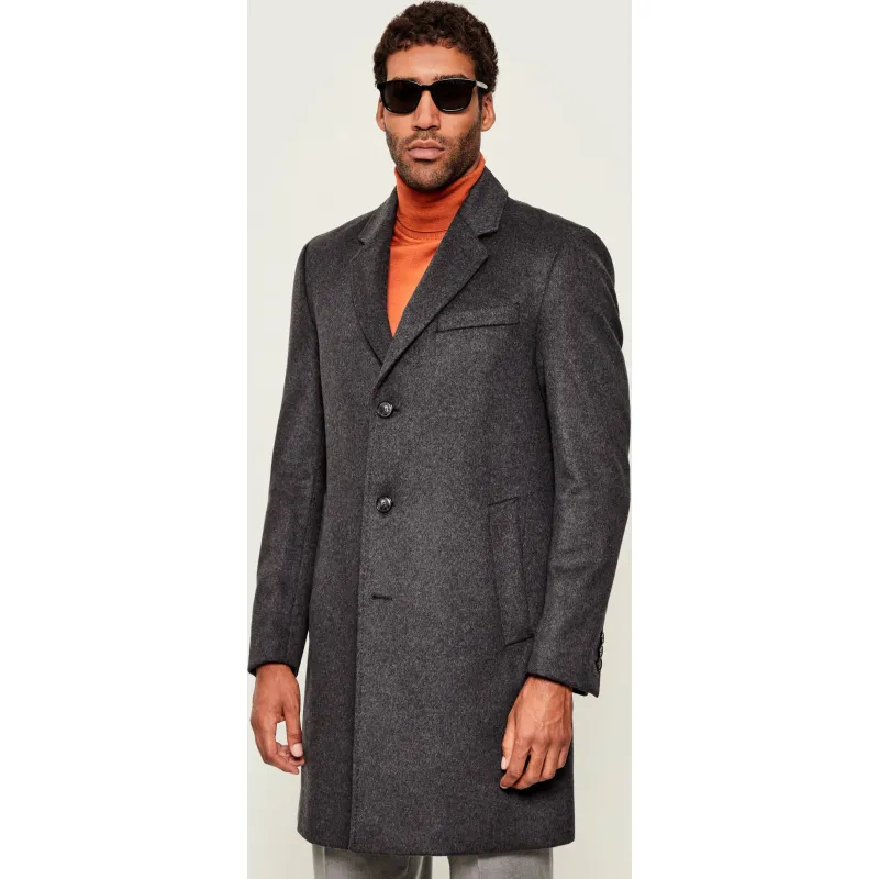 BOSS BLACK Wełniany płaszcz H-Hyde-254 | z dodatkiem kaszmiru