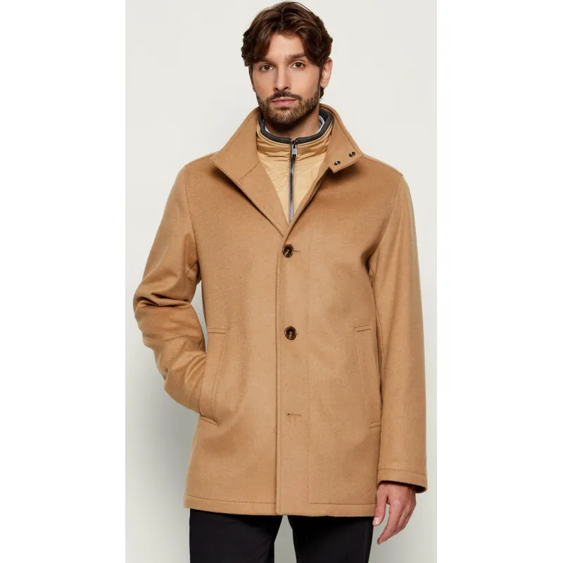 BOSS BLACK Wełniany płaszcz H-Coxtan-234 | z dodatkiem kaszmiru