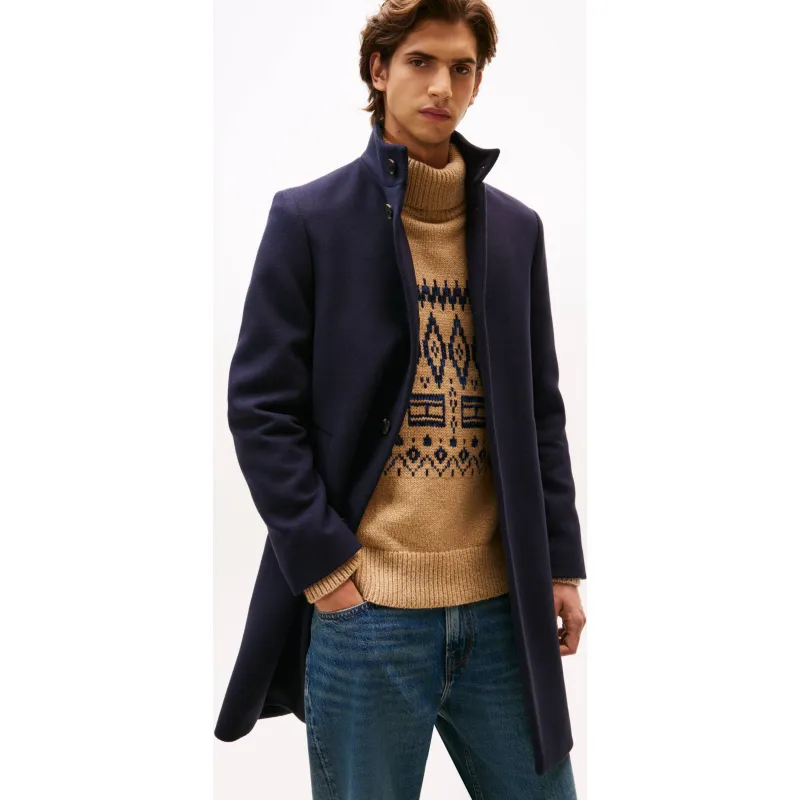 Tommy Hilfiger Wełniany płaszcz