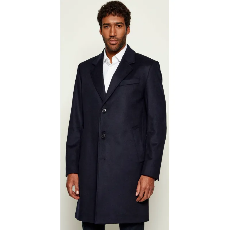 BOSS BLACK Wełniany płaszcz H-Jared-254 | z dodatkiem kaszmiru