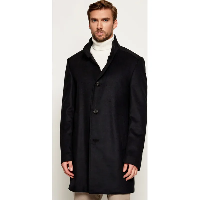 Joop! Wełniany płaszcz 17 JC-21Maron z dodatkiem kaszmiru