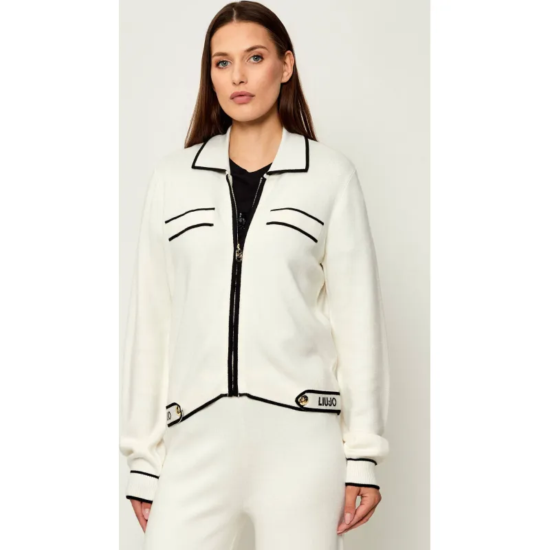 Liu Jo Sport Sweter | Regular Fit | z dodatkiem jedwabiu