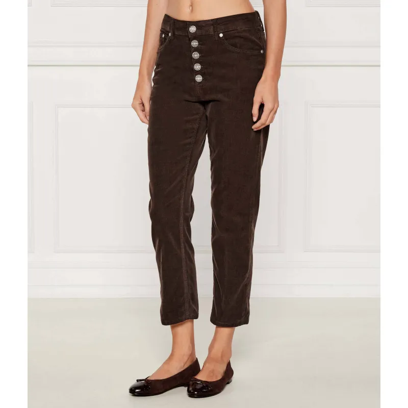 DONDUP - made in Italy Sztruksowe spodnie KOONS Slim Fit