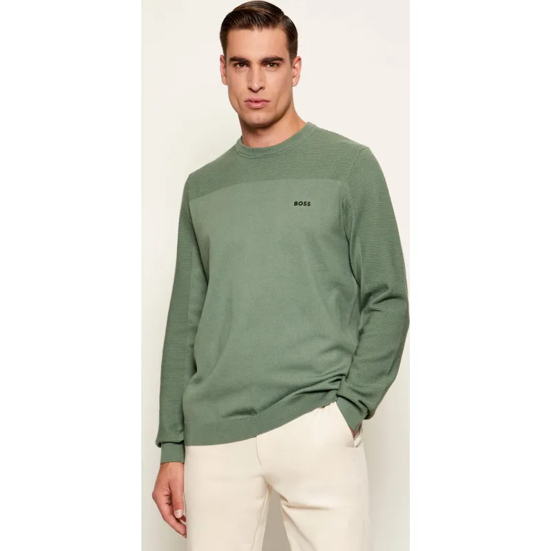 BOSS GREEN Sweter KN_Momentum-X CN Regular Fit z dodatkiem wełny