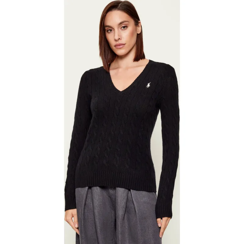 POLO RALPH LAUREN Wełniany sweter KIMBERLY | Slim Fit | z dodatkiem kaszmiru