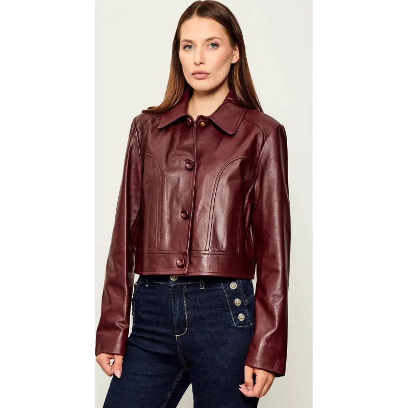 Marc Cain Skórzana kurtka | Regular Fit