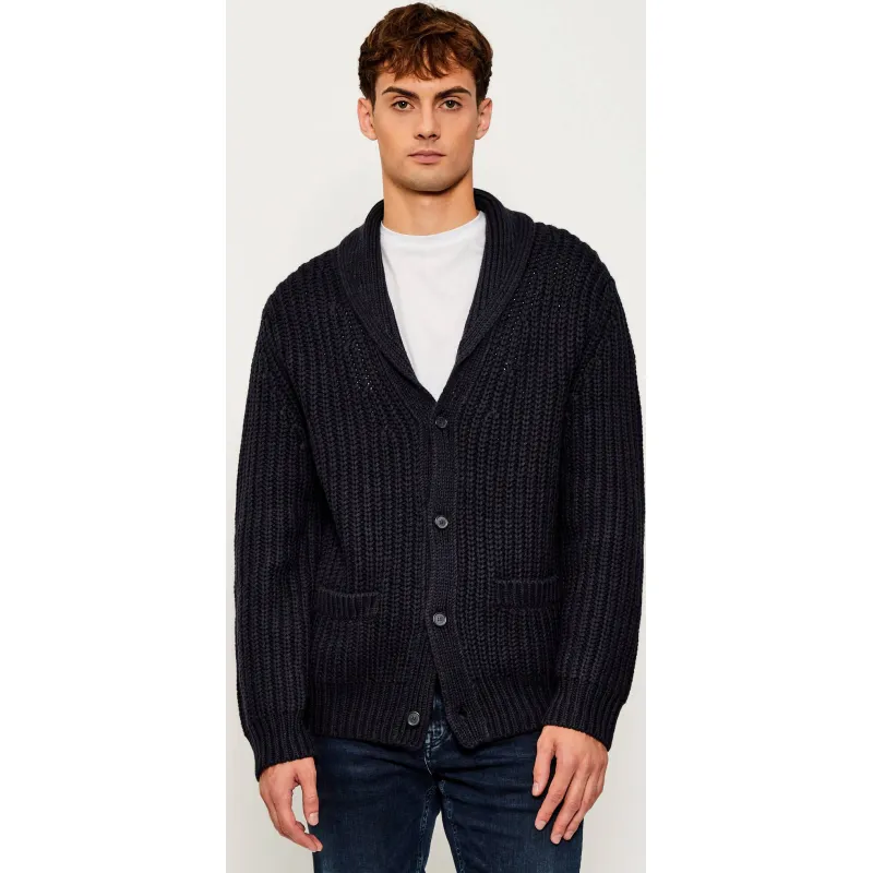 BOSS BLACK Wełniany kardigan Horace BOSS X DAWID BECKHAM Loose fit z dodatkiem kaszmiru