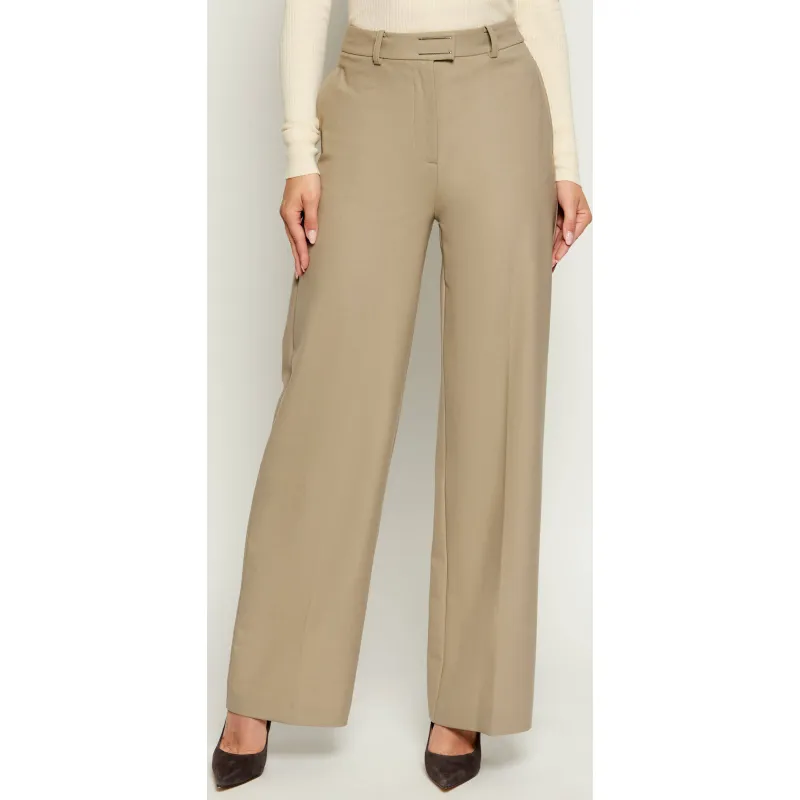 Patrizia Pepe Spodnie Loose fit z dodatkiem wełny