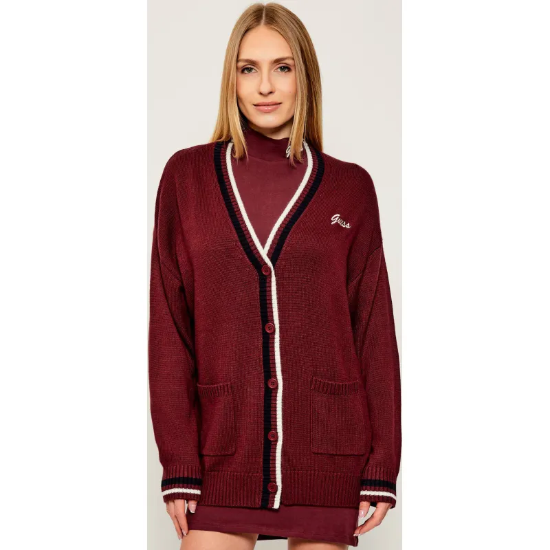 GUESS ACTIVE Kardigan SABINA | Oversize fit | z dodatkiem wełny