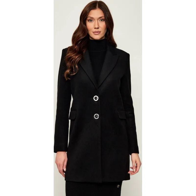 Armani Exchange Wełniany płaszcz