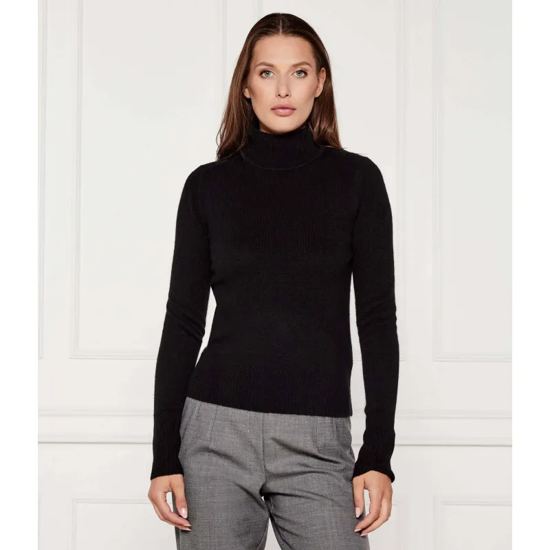 Marella SPORT Wełniany golf FIBRA Slim Fit z dodatkiem kaszmiru