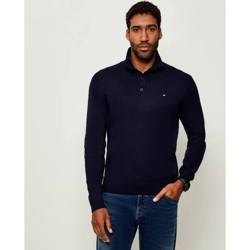 Tommy Hilfiger Sweter PIMA z dodatkiem kaszmiru