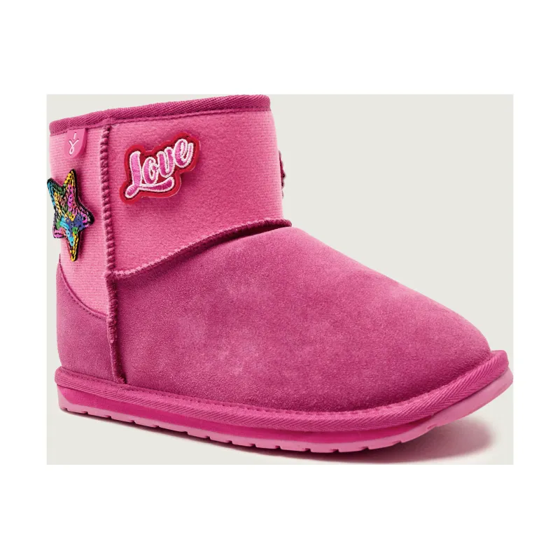 EMU Australia Śniegowce WALLABY MINI PLAY EMU AUSTRALIA X BARBIE |zamsz |z dodatkiem wełny