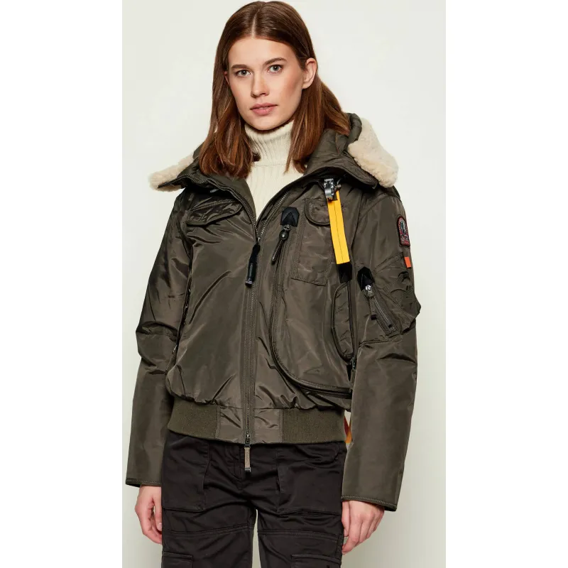 PARAJUMPERS Kurtka bomber GOBI S. Regular Fit shearling