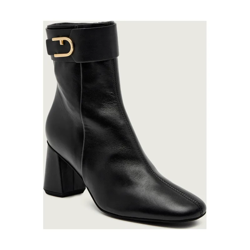 Furla Skórzane botki na słupku FURLA CHIC