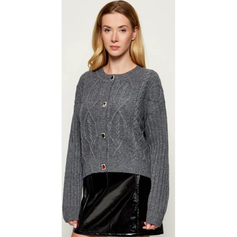 Liu Jo Wełniany kardigan | Loose fit