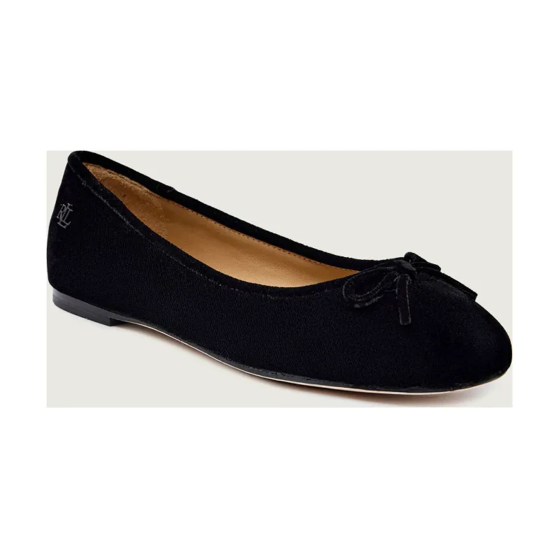 LAUREN RALPH LAUREN Baleriny VELVET-JAYNA III-FL-BAL | z dodatkiem skóry