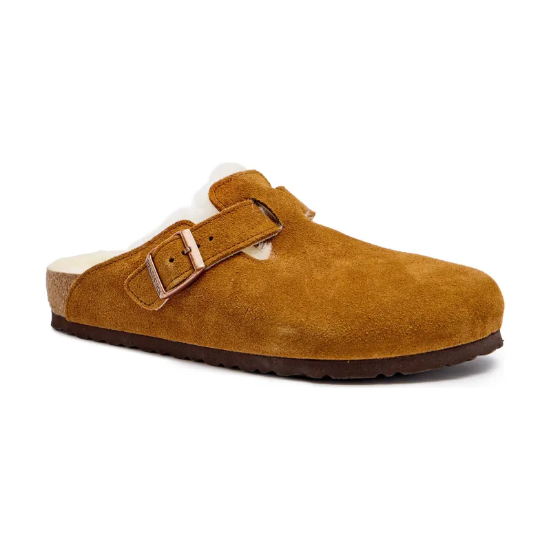 Birkenstock Mule Boston VL shearling zamsz z dodatkiem wełny