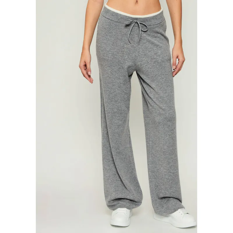 Pinko Wełniane spodnie dzianinowe VERAGUAS | Relaxed fit | z dodatkiem kaszmiru