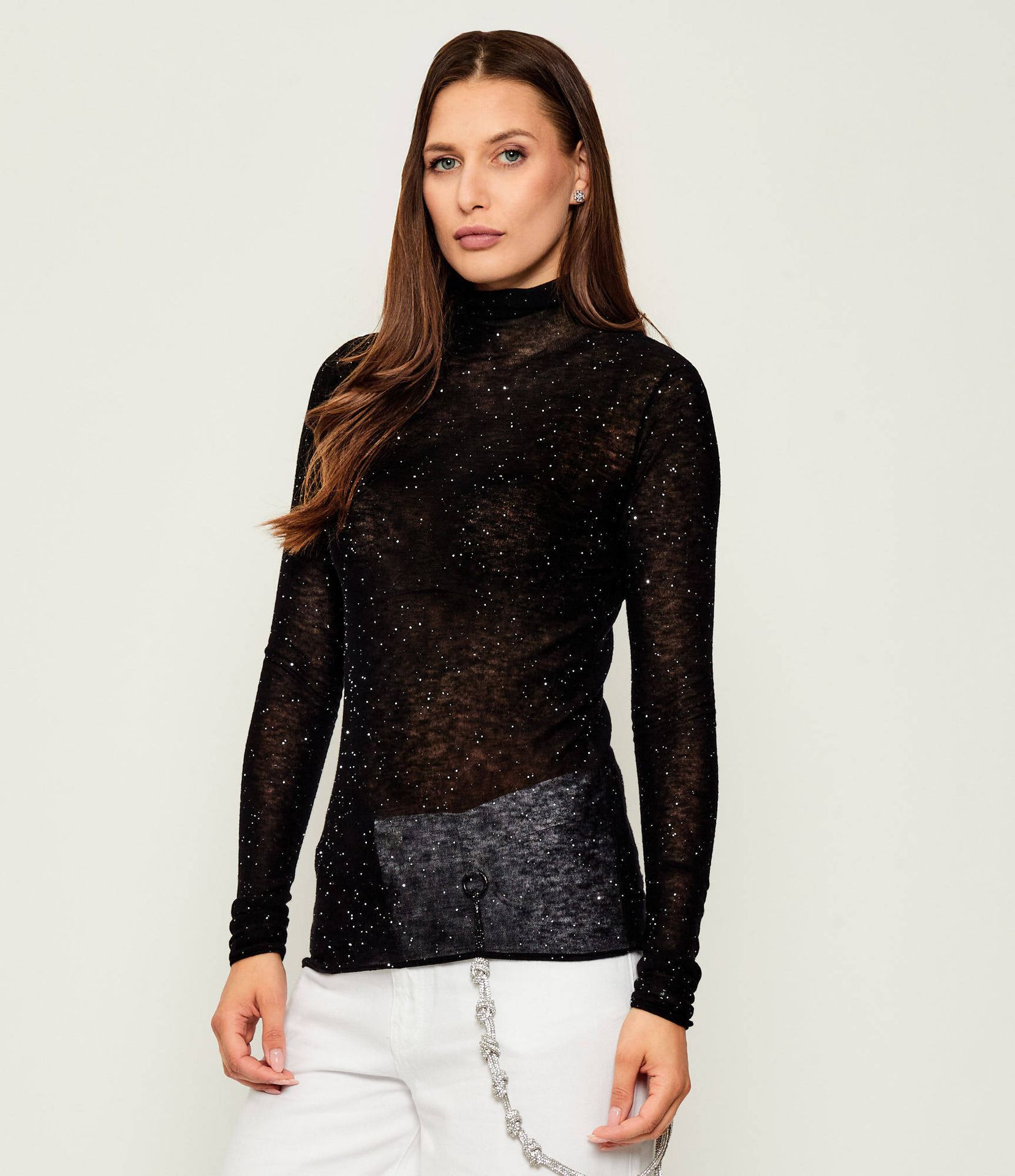 Pinko Wełniany golf Slim Fit
