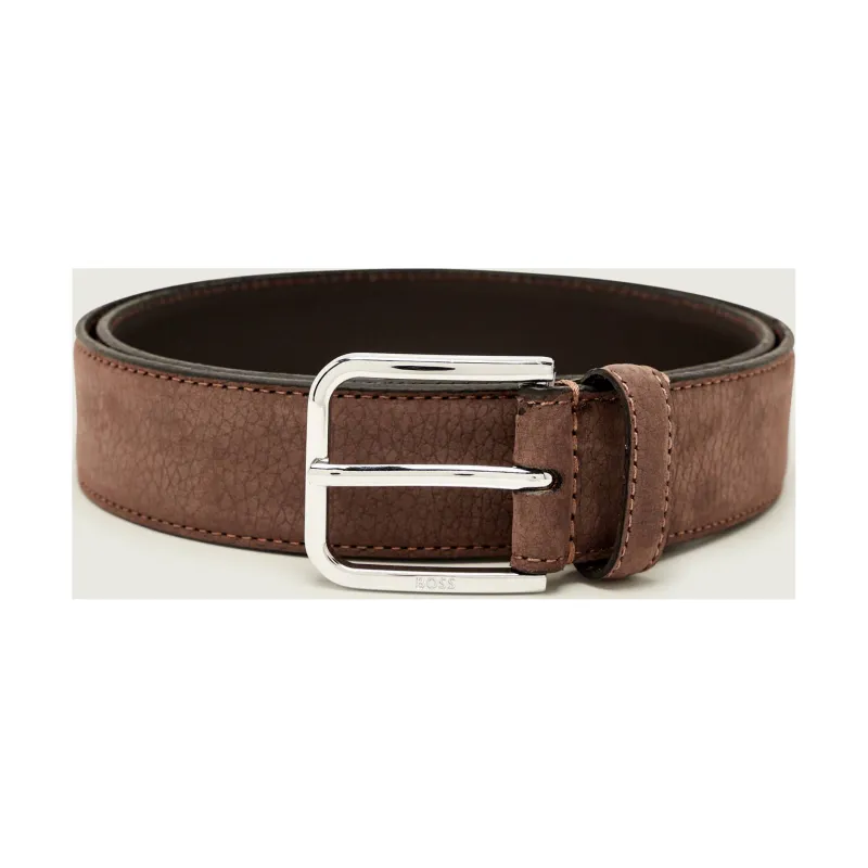 BOSS BLACK Skórzany pasek Madison-B1_NbSt_Sz35