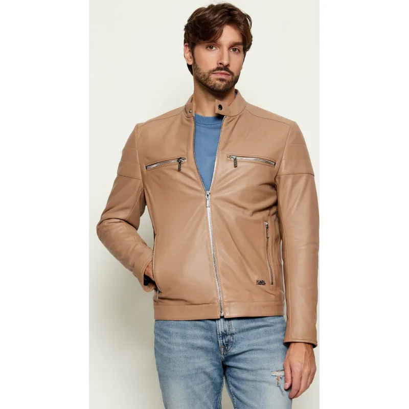 Karl Lagerfeld Skórzana kurtka | Regular Fit