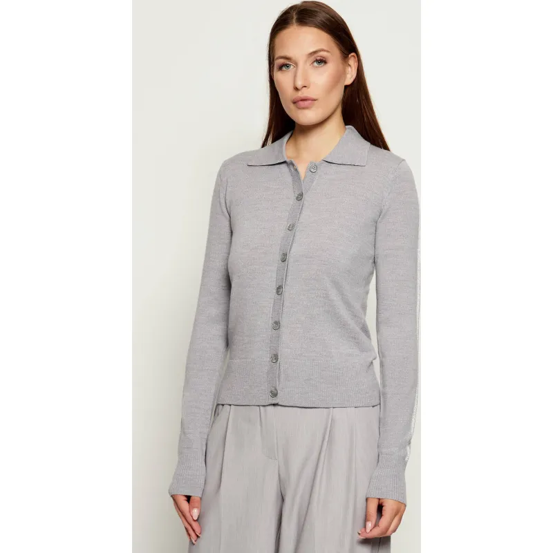 Patrizia Pepe Wełniany kardigan | Slim Fit