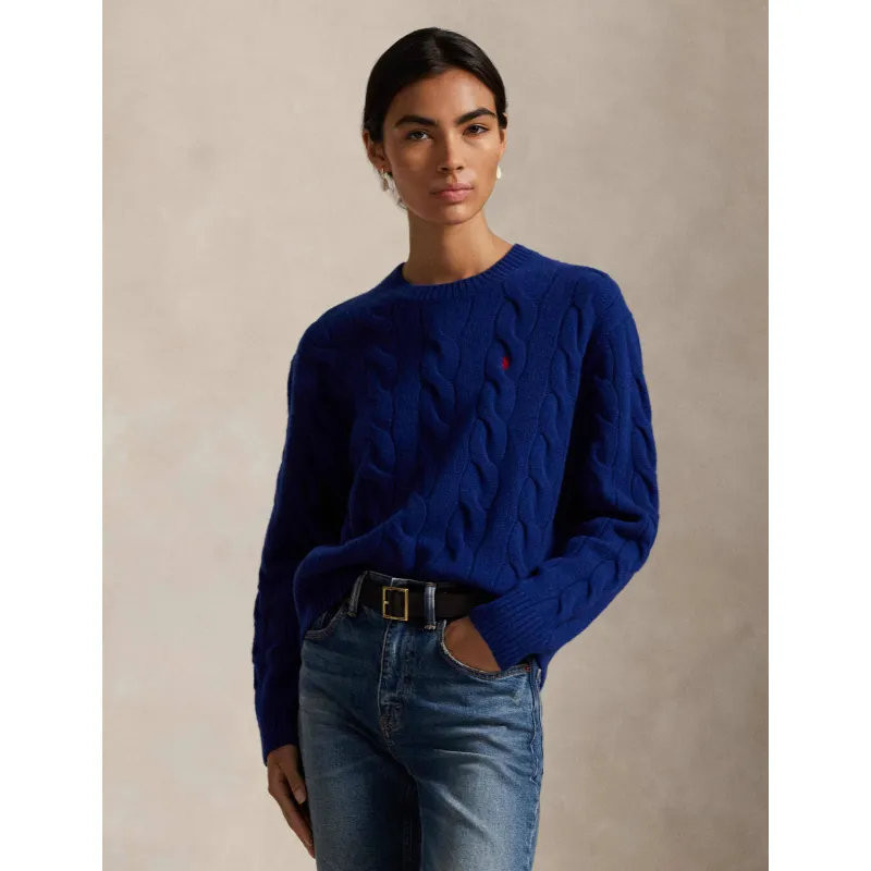 POLO RALPH LAUREN Wełniany sweter | Loose fit | z dodatkiem kaszmiru