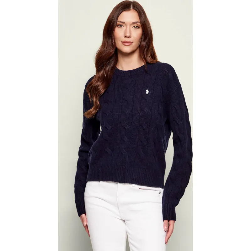 POLO RALPH LAUREN Wełniany sweter | Loose fit | z dodatkiem kaszmiru