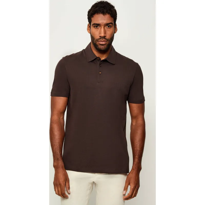 BOSS BLACK Polo Parris 37_DB | BECKHAM X BOSS | Regular Fit | z dodatkiem jedwabiu