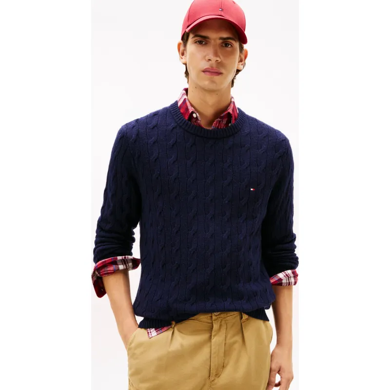 Tommy Hilfiger Wełniany sweter | Regular Fit