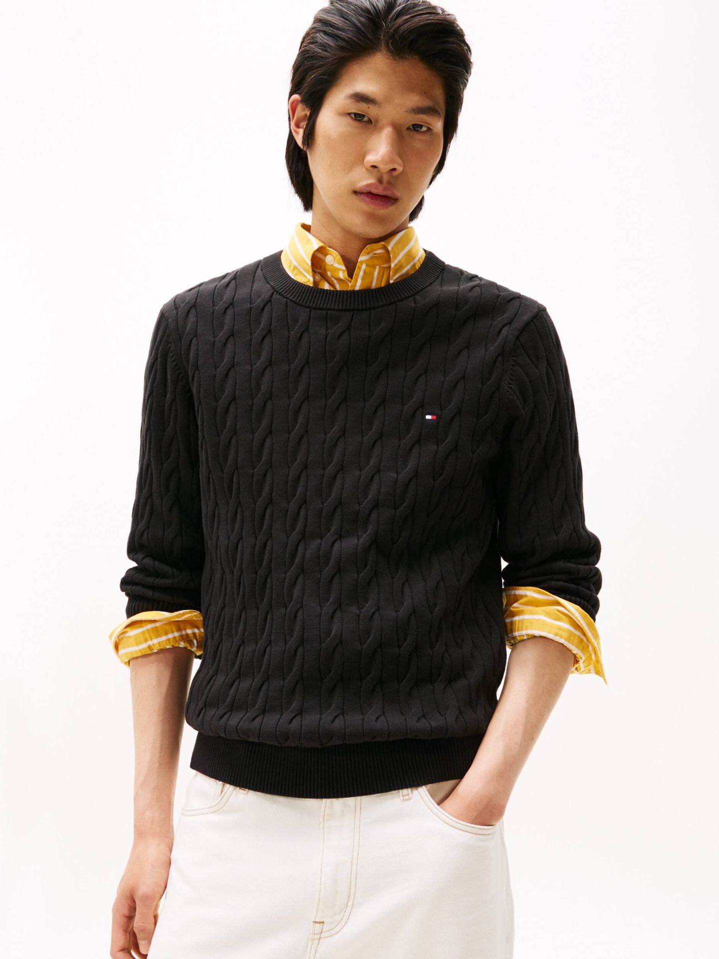 Tommy Hilfiger Sweter CLASSIC CABLE TH x F.C. Liverpool Regular Fit