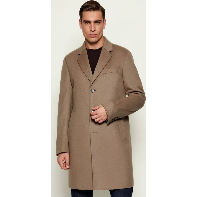 BOSS BLACK Wełniany płaszcz H-Hyde-254 z dodatkiem kaszmiru