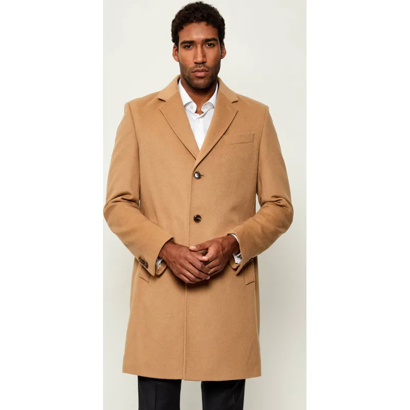 BOSS BLACK Wełniany płaszcz H-Hyde-254 z dodatkiem kaszmiru