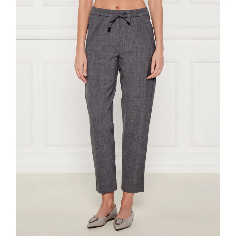 Marella SPORT Spodnie BRUNO Tapered fit z dodatkiem wełny
