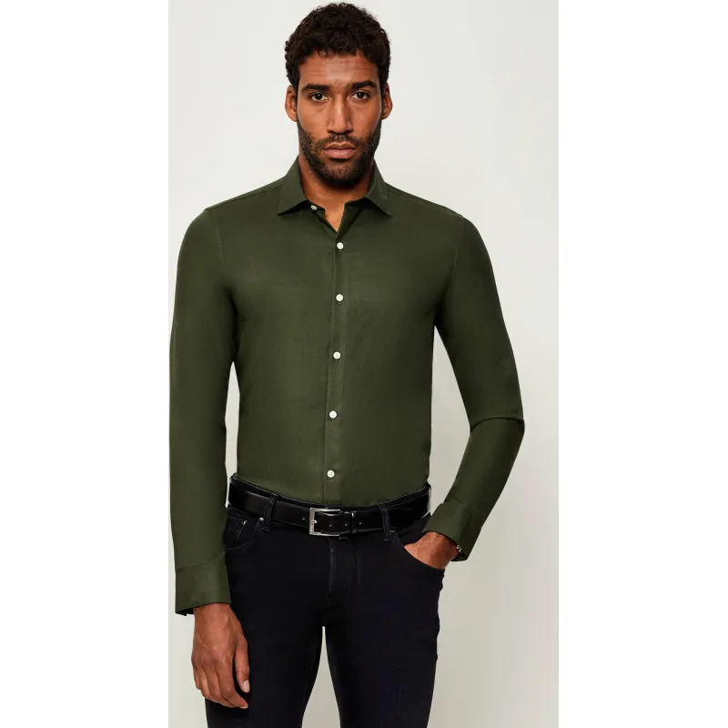 Calvin Klein Koszula | Slim Fit | z dodatkiem wełny