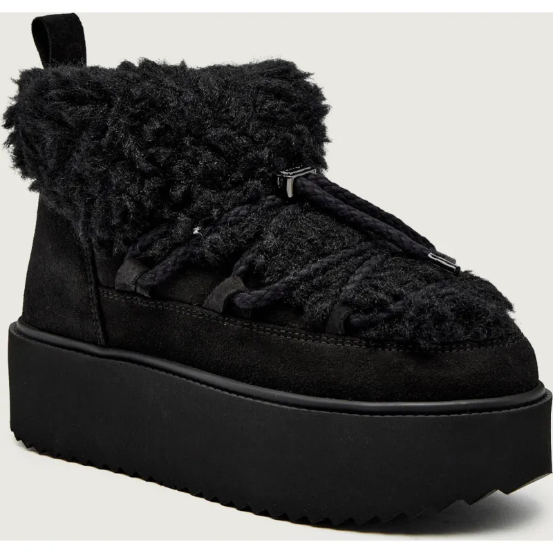 INUIKII Śniegowce TEDDY PLATFORM | shearling | zamsz